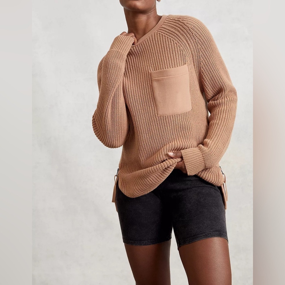 Varley Matteson Tunic Pullover in Taupe x Anthropologie